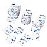 O-Kinee Klebepads Doppelseitig, Doppelseitige Schaumstoff-Pads, 130 Stück Schwarz Selbstklebend Doppelt, Rechteck, Quadratisch und Rund (Weiß)