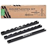GRAFT Magnetleisten Set | 3X magnetische Werkzeughalter für Schraubenschlüssel - Gabelschlüssel - Schraubendreher - Schraubenzieher und allgemeines Werkzeug | Zubehör für Werkstatt und Garag