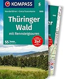 KOMPASS Wanderführer 5260 Thüringer Wald mit Rennsteigtouren, 55 Touren: Wanderführer mit Extra-Tourenkarten und Höhenprofilen, GPX-Daten zum Dow
