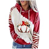 Beste Freunde Pullover Damen Hoodie Sweatshirts Langarmshirt Frauen Bluse Tops Streetwear Kapuzenpullover Leichte Sportswear Lässige Elegant Bedrucktes Weihnachten Vintage Oversized Kapuzenp