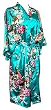 CCcollections Bademantel Robe Wäsche -Nachtabnutzung Kleidbrautjunfer Junggesellinnenabschied (Türkis (Turquoise))