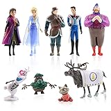 Eisprinzessin Mini Figuren Set, 9 Stück Forzen Cake Topper Frozen Geburtstags Party liefert Cupcake Figuren Party Kuchen Dekoration für Babyparty Kinder Geburtstag Party Dek