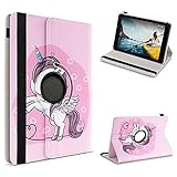 UC-Express Tablet Hülle kompatibel für Medion Lifetab P10710 P10612 P10610 P10603 P9701 P9702 P10606 P10602 X10605 X10607 P10506 Standfunktion 360° Drehbar, Farben:Motiv 15