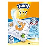 Swirl S 73 MicroPor® Plus Staubsaugerbeutel für Siemens, Bosch Staubsauger, Anti-Allergen-Filter, 4 Stück inkl. F