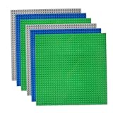 ZYCX123 Klassische Bauplatte Brett Fußplatten Blau Greeb Grau Gebäude Spielzeug Geschenk Kompatibel mit großen Marken Bricks Set für Kinder 6PCS S