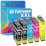 Tito-Express ProSerie 40x Druckerpatronen als Ersatz für Epson 27XL T2701XL-T2704XL mit 15ml Black & 14ml je Color XXL-Inhalt WF-3600 WF-3620DWF WF-3620WF WF-3640DTWF WF-7110DTW WF-7210 DTW