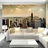 SIBUHUAU Wohnzimmer Sofa TV Hintergrund Tapete 3D Tapete Stadt Gebäude Tapete Dek