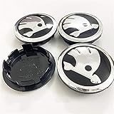 ZHUZE 4pcs Auto Radnabenkappen Nabenkappen 56/65mm Für Skoda Ersatzabzeichen Emblemabdeckungen Dekorative Radverkleidung Auto Styling Accessori 65