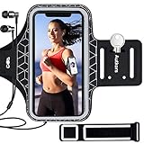 Autkors Sportarmband Handy für iPhone 12/12 Pro/11/11 Pro/X/XS/XR/7/8 bis zu 6,1', Schweißfeste Handytasche Sport Armband mit Verlängerungsband, Kopfhörerloch und Schlü