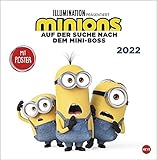 Minions Broschurkalender 2022 - mit Poster - Kinderkalender - Wandkalender mit Monatskalendarium und viel Platz für Eintragungen - 29,5 x 30 cm (29,5 x 60 cm geöffnet)