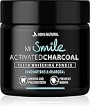 MiSmile Premium Aktivkohle - Coconut - 100% Natürlich | Weiße Zähne | Vegan | Activated Charcoal | Teeth Whitening Pow