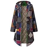 Blingko Winter Warme Damenjacke Plus Dicke Kapuzenjacke Vinitage Kapuzenpullover Winterjacke mit Kapuze Langarm Hoodie Jacke Plüschmantel Outwear Parka Mäntel Fleece Pullover Plüschjack