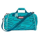 Step by Step Sporttasche „Happy Turtle“, blau-türkis, mit Nasswäschefach, Abnehmbarer Tragegurt, Verstellbarer Schultergurt, für Mädchen 1. Klasse, 13L