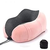 Memory Foam Reisekissen,U-förmiges Kissen Memory Foam Magnetgewebe Reisekissen langsamer Rückprall multifunktionales Nackenkissen Flugzeug Nackenkissen-R