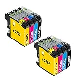 Bergsan 8 Druckerpatronen Kompatibel mit Brother LC223 für MFC-J5320DW DCP-J4120DW MFC-J480DW MFC-J5720DW MFC-J5625DW MFC-J4620DW MFC-J4420DW MFC-J880DW MFC-J4625DW DCP-J562DW MFC-J5620DW MFC-J680DW