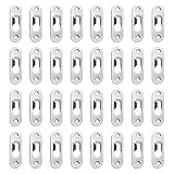 Gobesty 100 Stück Schluesselloch Aufhaenger, Metall Schlüssellochaufhänger, Linsenkopfbeschläge, Aufhaenger Fasteners, Schrankaufhänger Regal für Spiegelrahmen Spiegelschrank(45x16mm)