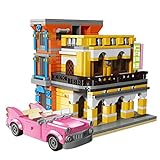 Tewerfitisme Haus Bausteine Bausatz, Großes Mojito Café Modular Straßenansicht Architektur Modell,650+ Klemmbausteine Kompatibel mit Leg
