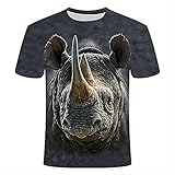 XRHDYF Herren 3D Druck T-Shirt Sommer 3D Orang-Utan Print T-Shirt Männer/Frauen Animal Print Lustige AFFE Kurzarm Sommer Tops Tees T-Shirt Männlich 6XL XXL