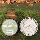Forest Fundamentals Feuerschutzstöpsel | Natürlicher Feuerzunder für jedes Wetter | Survival Bushcraft Feuerstarter | langsam abbrennend gewachster Baumw