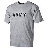 MFH 00253M US T-Shirt mit Aufdruck Army (Grau/XXL)