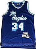 Yesgirl Herren Trikots Basketball Atmungsaktive Weste Retro T-Shirt Ärmellos Sport Top Casual Einfarbig Basketballkleidung Blau L