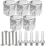 ZOHAR 5 Stück Transparent Matt Zweiteilige Wand- und Deckenpins für Textilkabel Deckenbefestigung Affenschaukel Aufputz-Kabelhalter für Lampe DIY mit Schrauben und Düb