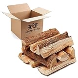 Home Profis® Premium Brennholz (30kg) – Kaminholz trocken, natürlich, sofort einsatzbereit, Mischlaub für Kamin, Lagerfeuer und Ofen, ca. 25cm Scheitläng