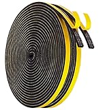 Dichtungsband Selbstklebend Schaumstoff klebeband 6mm(B) x3mm(D)/20m(L) für Türen Fenster, Anti-Kollision/Schalldichter/Wasserdichter/Staubdicht Schw