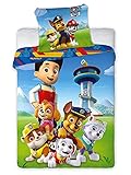 CLEAVEN Paw Patrol Bettwäsche Set aus 100% Baumwolle | Kinderbettwäsche 100x135 cm 2 teilig für Kinderzimmer, Mädchen und Jungen | Kinder Bettbezug inkl. Kissenbezug 40x60 cm (Paw Patrol 193)