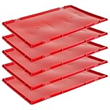 Kingpower 5X Deckel Eurobox 40 x 60 cm Deckel Fleischerkiste 40 x 60 cm Deckel Fleischkiste Deckel Metzgerkiste Deckel Stapelkiste Eurokasten 40 x 60 cm R