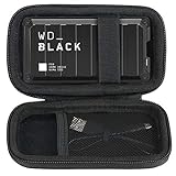 Khanka Hart Tasche Schutzhülle für Western Digital WD Black WD_Black P50 Game Drive SSD Externe Festplatte 2TB/1TB/500GB.(Nur Tasche)