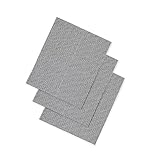 BBQ Grillmatte, VOSSOT 3 Stück 40 x 33 cm Teflon Gitter Grillmatte, Antihaftbeschichtung Wiederverwendbare HitzebestäNdige Dauer-Backmatten, für Holzkohle, Gasgrill und Backofen (Schwarz)