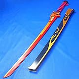 MELAG Holzschwert Spielperipheriegeräte,Overwatch,Genji-Schwert,Rippen Shuriken,Golden Evil Ghost,Cosplay Taito (Volllänge 105CM)
