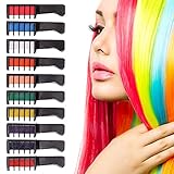 LYYDAN 10 Stück Haarfarbe Kamm Temporär Haarfarbe Kreide Kamm, Auswaschbar Ungiftig Haarkreide Kamm für Kinder Erwachsene Geburtstag Party und Cosplay