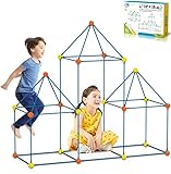 DIY Forts Bauspielzeug teilig-Kreatives Fort-Spielzeug für 3,4, 5,6,7 Jahre alte Jungen & Mädchen- Lernspielzeug DIY Burgen Bauen Tunnel Spielzelt Raketenturm Indoor & Outdoor (85pcs)