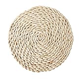 Rattan-Untersetzer, rund, Rattan-Platzsets, Naturkorn-Stroh, gewebt, Esstisch-Matte, Wärmedämmung, Topflappen, Becheruntersetzer, Küchenzubehör, 50 x 50 x 70