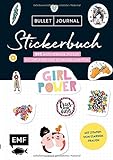 Bullet Journal – Stickerbuch: Girlpower: 800 motivierende Sticker mit Sprüchen und Schmuckelementen – Mit Zitaten von starken Frauen – Alle Aufkleber mit beschreibbarer Ob
