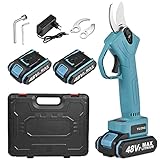 WUSHUN Elektrische Gartenschere, 21V Akku Gartenschere Tragbare Gartenschere Schnittschere, Schnittdurchmesser, Für Gartenbäume Und Obstbäume, 34 X 9,5 X 24