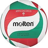 Molten V5M2000 Top Training Volleyball Gr. 5 Ball,Weiß/Grün/Rot,5