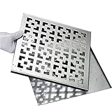HBFLJYT Bodenablauf Edelstahl Square Deodorant Badezimmer Bodenabfluss Großer Durchmesser mit Abnehmbarer Filterabdeckung Küche, WC, Garage und Keller (Size : 30x30cm)