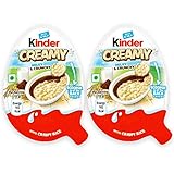 Kinder Creamy milky & crunchy (2x19g) – Ferrero Kinderschokolade Geschenk – Kinder Country zum Löffeln für Erwachsene und Kinder – Special Edition aus den fernen L