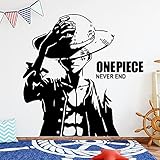 Anime Cartoon Manga Navigation Film One Piece Strohhut Affe D. Ruffy Vinyl Wandaufkleber Auto Aufkleber Junge Fans Schlafzimmer Wohnzimmer Club Home Decor M