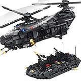 XYG City Police Theme Helikopter und Boat Building Blocks SWAT Polizeiauto Minifigur und Waffe, Montagespielzeug für Kinder, kompatibel mit Lego (1351 Stück) (1351 Stück)