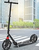 Peradix Cityroller für Erwachsene, Leicht Scooter mit Federung T Style Scooter Stabile klappbarer, 4 höhenverstellbare Tretroller Kinder aus Aluminiumlegierung, große 200mm Räder Bis 100kg