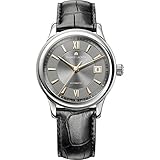 Maurice Lacroix Les Classiques Automatique Date Herren-Armbanduhr mit schwarzem Lederband LC6027-SS001-310-1