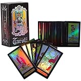 LY1 Tarot Deck Zukunft Spiel-Karten-Set mit bunten Box Vintage 78 Karten (Knight Tarot)