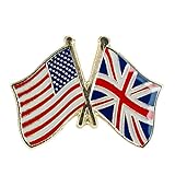 Backwoods Barnaby USA American Crossed Freundschaft Flaggen Anstecknadel, USA-Great B