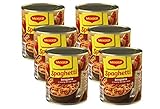 Maggi Spaghetti Bolognese | Nudelgericht mit Fleisch- und Tomatensauce | Nach italienischem Rezept | Mit Gemüse | Fertiggericht zum Kochen | Ohne Geschmacksverstärker | 6er Pack (6 x 810 g Dose)