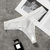 ZZMMSSGG Ice Silk Tanga Nahtlose Höschen Unterwäsche Frauen Spitze Blume Tanga Frauen Baumwolle Schritt D