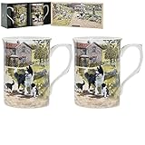 The Leonardo Collection LP94180 Tasse Collie & Schaf, feines Porzellan, 2 Stück